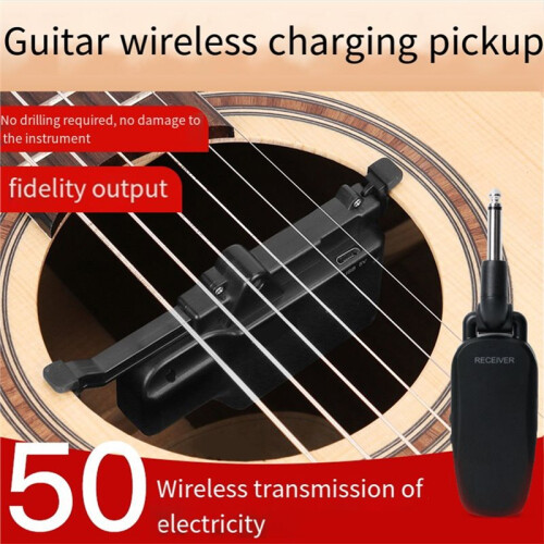 Meideal Trådlös Gitarrpickup 50m Elgitarrsändare Instrument  Trådlös Sändare/Mottagare för Basgitarr 2