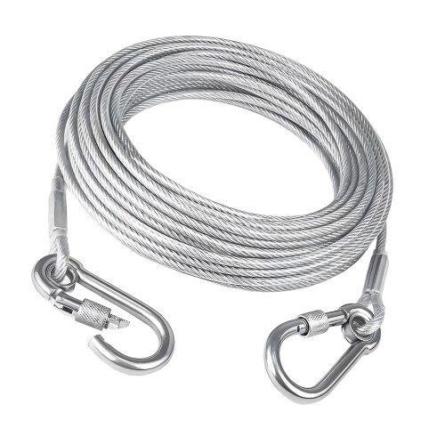 Portable Windproof Clothes Rope Heavy Duty Cable Wire Rope-15M