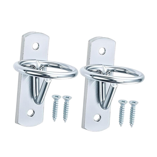 Multipurpose Iron Hanging Hook Heavy Duty Wall-silver 2 pieces