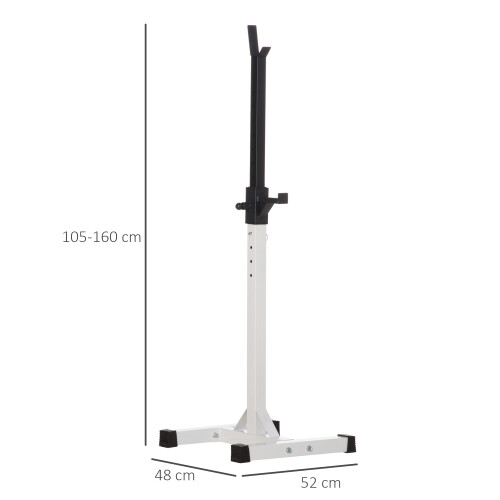 Homcom Soporte Barras Pesa Blanco 52 x 48 x 160 cm 2