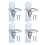Heavy Duty Wall Mounted Feed Bucket Holder High-silver 4 pieces 1