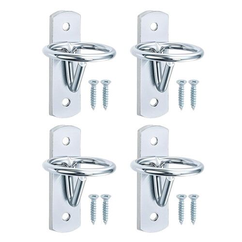 Metal Water Bucket Hangers Rustproof Stable-silver 4 pieces