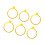 6Pieces Arrows Shaped Agility Cones Plastic Agility-Yellow 1