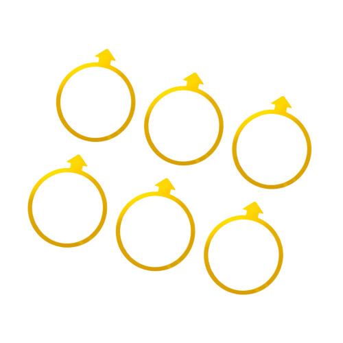 6Pieces Arrows Shaped Agility Cones Plastic Agility-Yellow