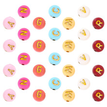 1000Pcs Portable Acrylic Spacer Beads DIY Letter Beads for Bracelets