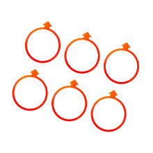 Pack of 6 Arrows Agility Rings for Soccer Basketball-OR