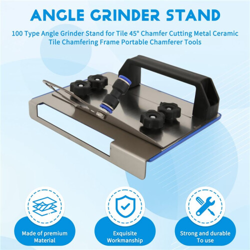 100 Type Angle Grinder Stand for Tile 45 Chamfer Cutting Metal Ceramic Tile Chamfering Frame Portable Chamferer Tools B 1