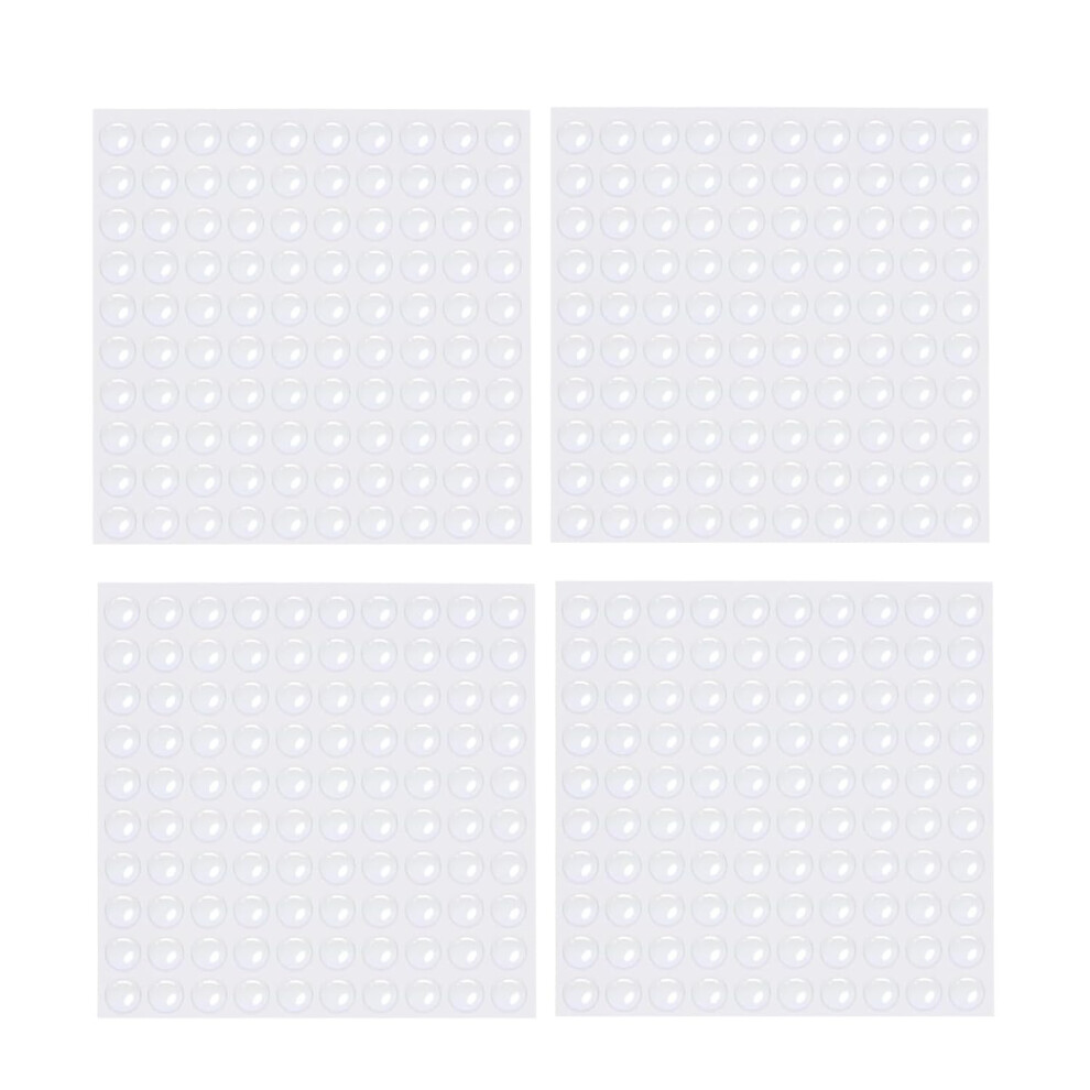 400Pcs Clear Silicone Cabinet Door Bumpers Self Adhesive Rubber Pads Noise Dampening Drawer Cushions 9351714441865