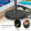 Outsunny Base de Sombrilla Negro 53 x 53 x 41 cm 5