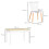 Homcom Conjunto de Comedor Blanco 48 x 52.5 x 83 cm 3