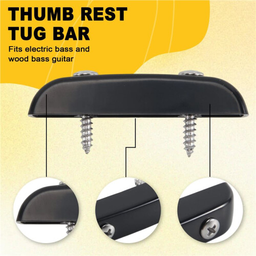 Thumb Rest Tug Bar Finger Pull for Jazz Precision Bass Guitar Plastic 1