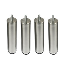 Heavy Duty Stainless Steel Furniture Legs Adjustable Table and Cabinet Feet with Noise Reduction Cushion (29.6cm/11.65in)