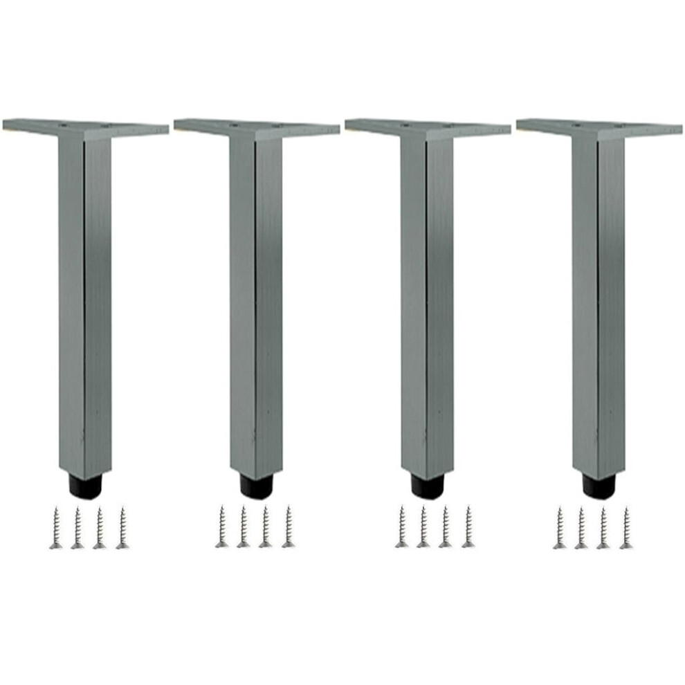 Adjustable Aluminum Furniture Legs 7.9In Set Of 4 Heavyduty Replacement Feet For Cabinet Sofa Table Desk 9351714441889