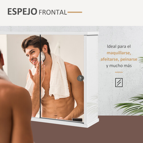 Armario con Espejo Blanco 55 x 15 x 45 cm 1
