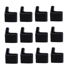 30pcs Rubber Furniture Leg Caps for Angle Iron Legs, Non Slip Floor Scratch Protection, Durable Easy Snap Installation