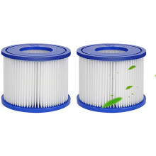Filter Cartridge VI Replacement for Bestway, Pack of 2 Blue Pool Filters for Spa and Hot Tub, Enhanced Water Filtration