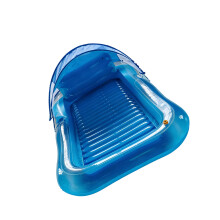 Inflatable Water Pad Sunbathing Floating Pad-Covered in blue