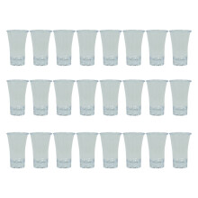 24pcs 30ml Polystyrene Shot Glasses for Spirits, Cocktails, Multicolored Ombre Design Transparent