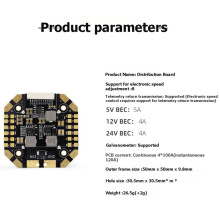 HGLRC SPECTER 12S 8-Channel V2 Power Distribution Board with Dual BEC Channels for SPECTER 90A ESC