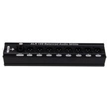 XLR 1x8 Balanced Audio Splitter 1 in 8 Out 3 Pin XLR Audio Splitter Audio Signal Splitter Box One Loop Output Audio Box