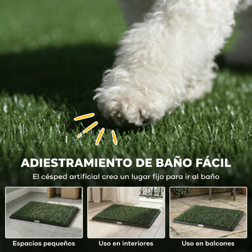 PawHut Inodoro para Perro Negro 76 x 50.5 x 3.5 cm 1