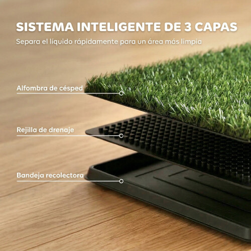 PawHut Inodoro para Perro Negro 76 x 50.5 x 3.5 cm 2