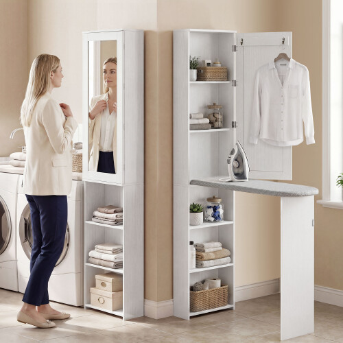Homcom Mueble de Plancha Blanco 107 x 35 x 174 cm 1