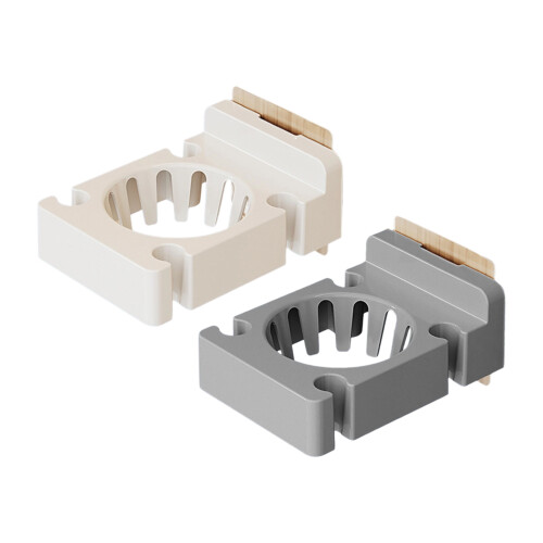 Wall Mounted Racket Rack Vertical Display Holder Plastic-grey 1