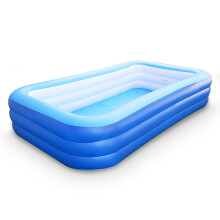 Large Inflatable Swimming Pool 118'x66'x21' for Adults and Kids, Durable Family Lounge Design for Backyard
