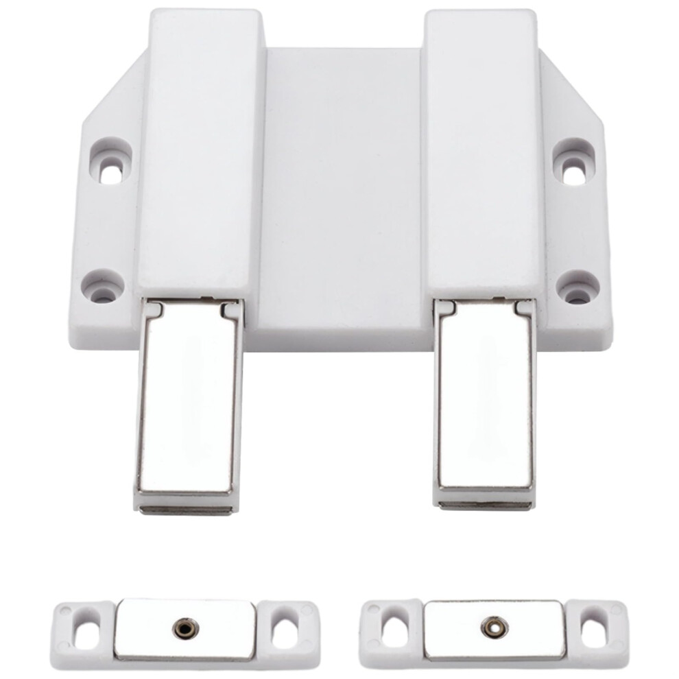 Magnetic Cabinet Latch Push To Open Zinc Alloy Chrome Finish For Double Doors And Glass Cabinets 9351714442176