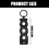 Queue Stick Pin Protector Clamp 3/4 Slot Pool Stick-4 Löcher 6