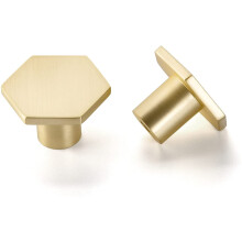Gold Cabinet Knobs and Drawer Pulls 4 Pack, Elegant Gold Finish Zinc Alloy for Kitchen Cabinets