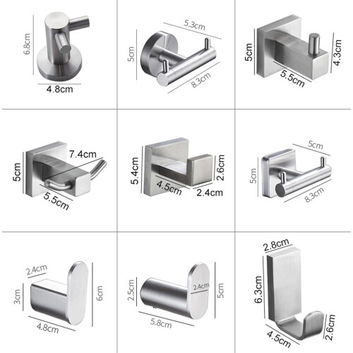 Matte Black Wall Hooks Heavy Duty RustResistant Towel and Robe Hooks for Bathroom SpaceSaving Mount 2