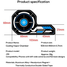 Heat Pipe Chamber Phone Cooler Uniform Heat Plate with Magnet & Adhesive for Mobile Phone Heat Dissipation