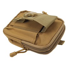 Oxford Waist Bag 12x5x16 cm Multi Pocket Khaki