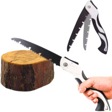 Folding Hand Saw SK5 Steel Blade for Wood Cutting Tree Trimming Gardening with Safety Lock 9.3 Inch