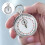 Silver Teaching Aid Mechanical Stopwatch Durable Metal Stopwatch 10