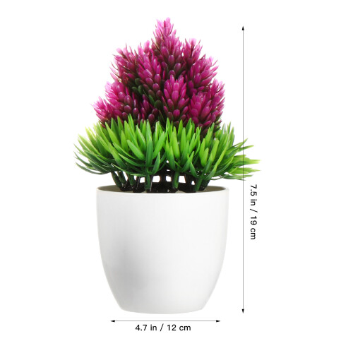 3 Pcs Pine Needle Pineapple Potted Plant Simulation Plants Office 1