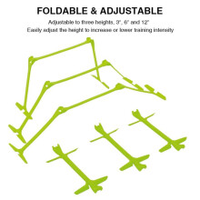 2 Set Adjustable Hurdles and Cone Set Agility Hurdles Disc Cones for Soccer Sports Plyometric Speed Training