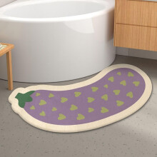 Plush Banana Bathroom Rug Circular Bath Mat for Kids Soft and Absorbent Fruit Themed Decor 45x100cm