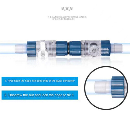 2pcs 16mm Aquarium Filter Water Hose Flow Control Double Tap Quick Release Connector Fish Tank Filter 1