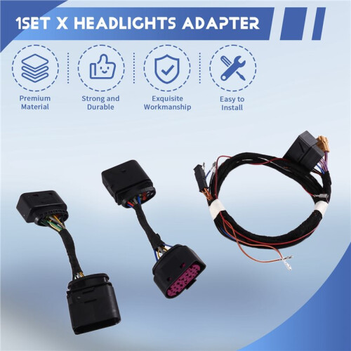 For   7 MK7 Xenon Update to Full LED HID  HeadLights Adapter 1