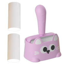 Reusable Pet Hair Remover Roller, Cute Pink Lint Roller for Cat Dog Hair with Refills, Efficient Cleaning