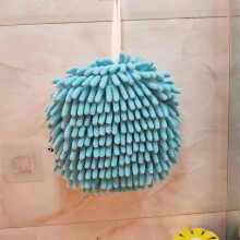 Black Microfiber Hand Towel with Loop, Quick Dry Soft Absorbent Chenille for Kitchen and Bathroom