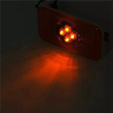 20Pcs 24V Car Truck LED Side Light Amber Indicator Lamp 4 LED for Trucks FM/FH