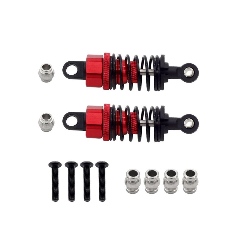 55Mm Rc Shock Absorber 2Pcs Aluminum Suspension Upgrade For Tamiya Tt01 Tt02 Front Rear Red 9073542961871