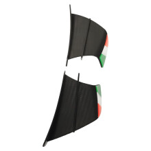 2 Stück Motorrad-Seitenspoiler-Verkleidungen Winglets Passend für 400 250 Z900 Z1000 (Matt-Carbonfaser-Optik)