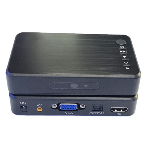 4K Media Player Auto Loop Playback -Compatible VGA AV Output U Disk Hard Disk Video Advertising Player Box-EU Plug 2