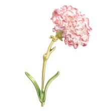 1Pc Pink Alloy Brooch Carnation Corsage Decorative Clothing Accessory