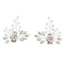 Removable Pearl Flower Shoe Buckles Faux Rhinestones Shoes Accessory